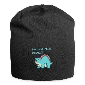 hugadino Vous avez été mlemed! , mignon dinosaure - Bonnet en jersey - noir - Devant