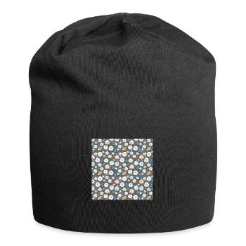 Fleurs sans couture Motif Floral Happy Blossom Art - Bonnet en jersey - noir - Devant