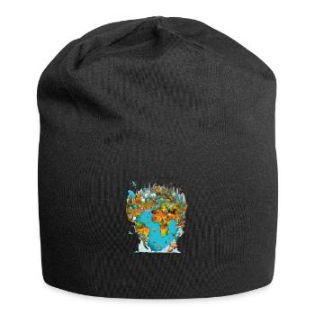 Les monuments du monde n°3 - Bonnet en jersey - noir - Devant
