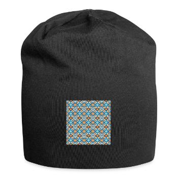 Carreaux Motif Sans Couture Motif Géométrique Art Moderne - Bonnet en jersey - noir - Devant