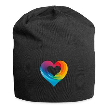 Liebe für LGBTQIA+ Community - Jersey-Beanie - Schwarz - Vorne
