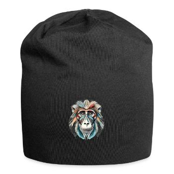 Kiju the mandrill - Jersey Beanie - black - Front