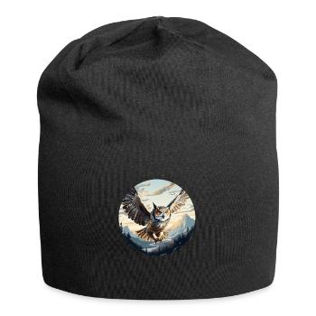 Eagle Owl - Jersey Beanie - black - Front