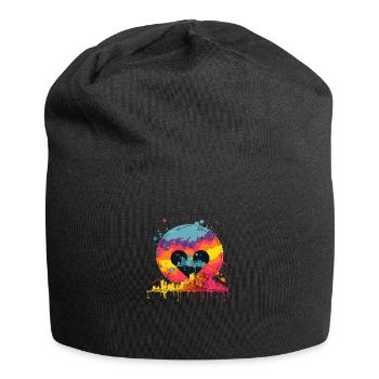 Welt der Vielfalt und Gleichberechtigung - Jersey-Beanie - Schwarz - Vorne