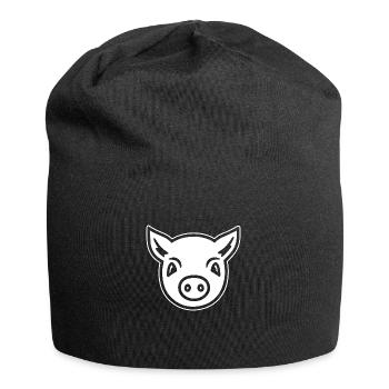 Pig Piggy Sow - Jersey Beanie - black - Front