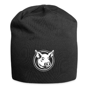 Pig Piggy Sow - Jersey Beanie - black - Front