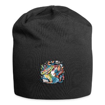 Izidi the alligator - Jersey Beanie - black - Front
