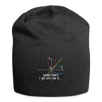 Parfois, je pars sur un ..., amoureux des maths - Bonnet en jersey - noir - Devant