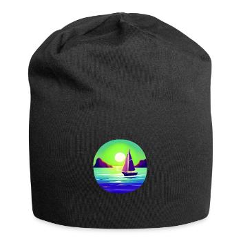 Sailing Sailboat Sailing Sailing Sailing Ship - Jersey Beanie - black - Front
