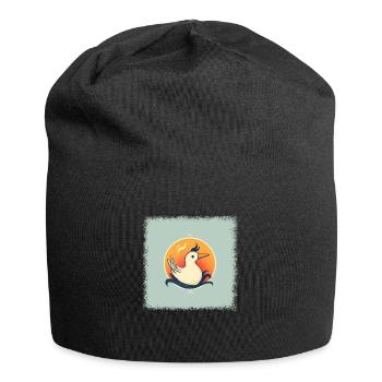 christmassy baby panda christmas present bday - Jersey Beanie - black - Front