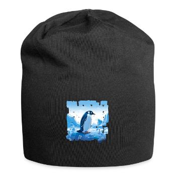 Les pingouins, les habitants de l’Antarctique - Bonnet en jersey - noir - Devant