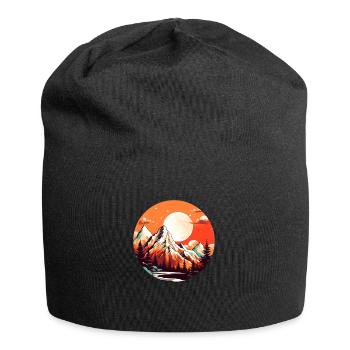 Mountains in the sunshine - Jersey Beanie - black - Front