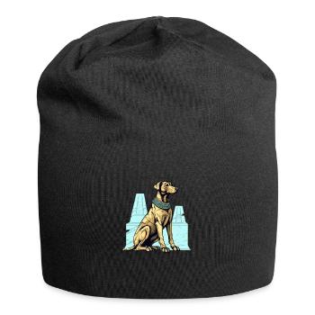 Axo the Egyptian dog - Jersey Beanie - black - Front