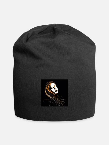 sinnliche femme Fatale - Jersey-Beanie - Schwarz