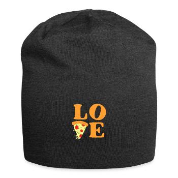 Ich liebe Pizza - Jersey-Beanie - Anthrazit - Vorne