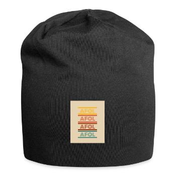 Retro - Jersey-Beanie - Schwarz - Vorne
