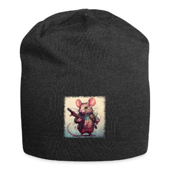 joke funny we will rat everything is okay fun - Jersey-Beanie - Anthrazit - Vorne