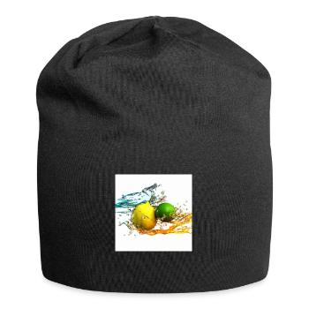 Zitrusfrüchte Splash - Jersey-Beanie - Schwarz - Vorne