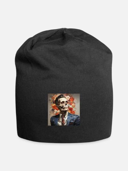 rough paintig of a low poly human paint - Jersey-Beanie - Schwarz
