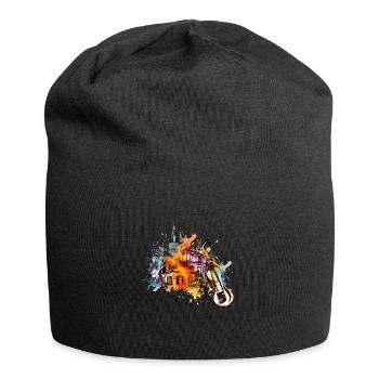 New Orleans ist eine geschäftige Stadt - Jersey-Beanie - Schwarz - Vorne