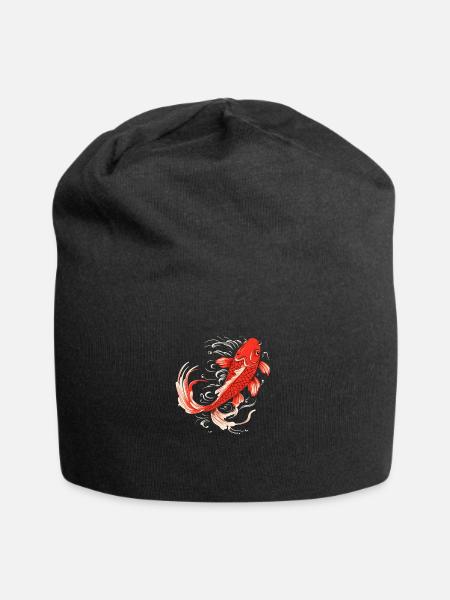 Single Koifisch freut sich auf dich - Jersey-Beanie - Schwarz
