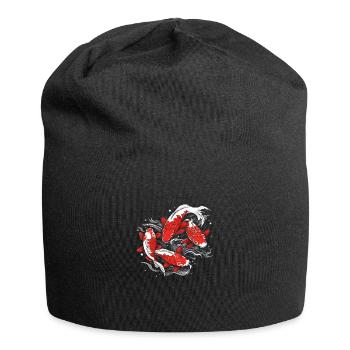 Ein Schwarm japanischer Koifische - Jersey-Beanie - Schwarz - Vorne