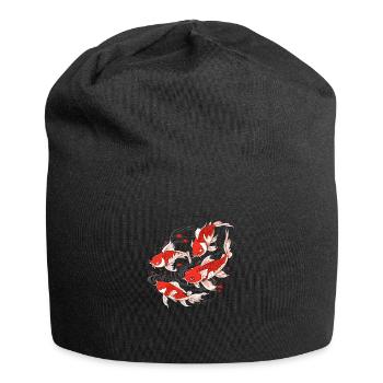 Ein Schwarm japanischer Koifische - Jersey-Beanie - Schwarz - Vorne