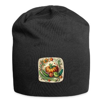 Art nouveau vegetables composition - Jersey Beanie - black - Front