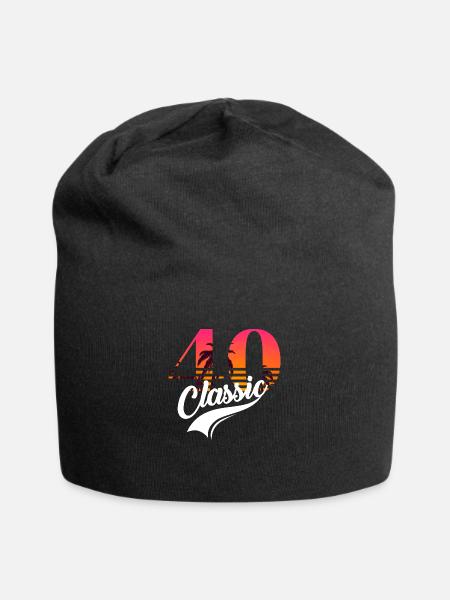 Vintage 1940-40e anniversaire - Bonnet en jersey - noir