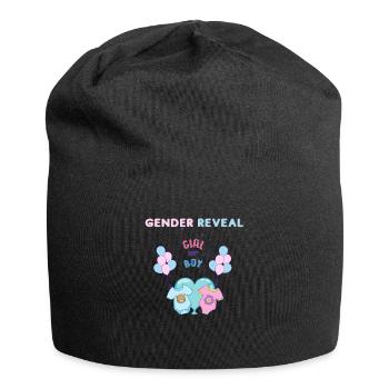 Gender Reveal - Jersey-Beanie - Schwarz - Vorne