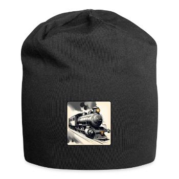Steam Locomotive No.7 by Cora.Art - Jersey Beanie - black - Front