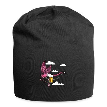 Fête de consommation de bière Flamingo Bird - Bonnet en jersey - noir - Devant