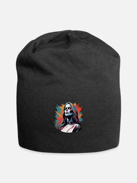 Tote Frau - Jersey-Beanie - Schwarz