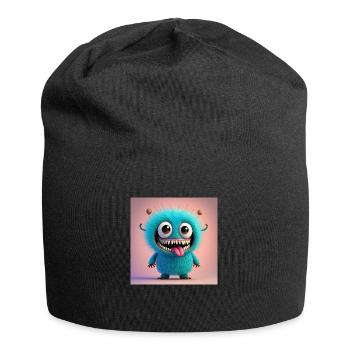 Joyeux Halloween monstre mignon effrayant drôle effrayant effrayant - Bonnet en jersey - noir - Devant