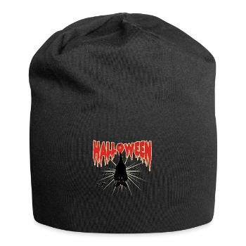 Chauve-souris d’Halloween - Bonnet en jersey - noir - Devant