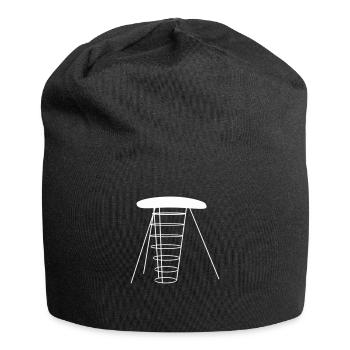 Der Pilz weiss - Jersey-Beanie - Schwarz - Vorne