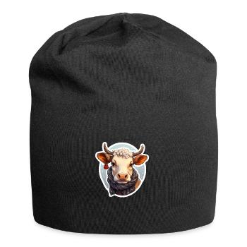 Noël à la campagne - Bonnet en jersey - noir - Devant