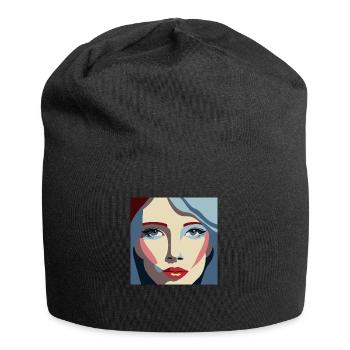 Women / Feminin / Art - Jersey-Beanie - Schwarz - Vorne