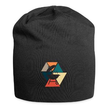 Vintage Retro BBQ - BBQ Gift Idea - Jersey Beanie - black - Front