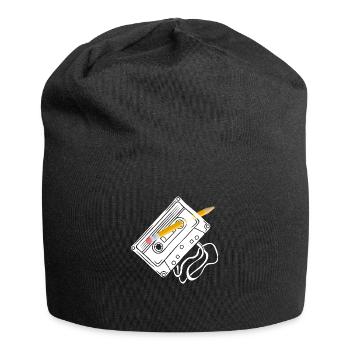 Rewind cassette with pencil - Jersey Beanie - black - Front