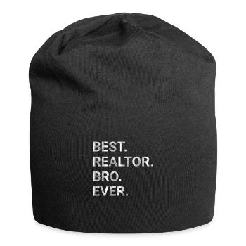 Best Real Realtor Bro Ever - Jersey Beanie - black - Front