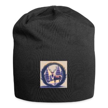 Rentier Kranz - Jersey-Beanie - Schwarz - Vorne