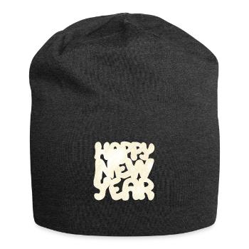 Happy New Year Neujahr - Jersey Beanie - charcoal grey - Front