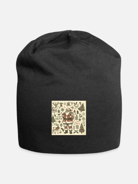 Winter Design - Jersey-Beanie - Schwarz