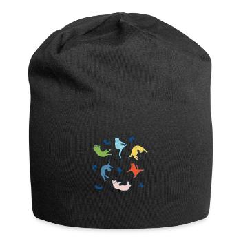 Chute de chats - Bonnet en jersey - noir - Devant