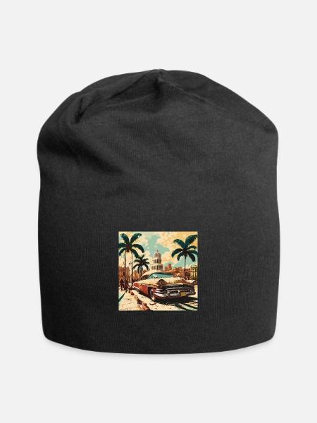 Oldtimer Glanz - Jersey-Beanie - Schwarz