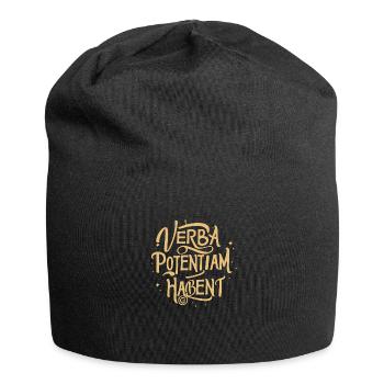 verba potentiam habent - Bonnet en jersey - noir - Devant