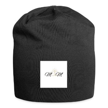Verlobung - Jersey-Beanie - Schwarz - Vorne