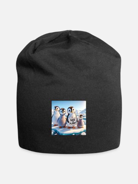Penguin Family - Jersey Beanie - black
