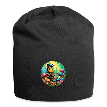 L’art vibrant de la nature : un voyage coloré - Bonnet en jersey - noir - Devant